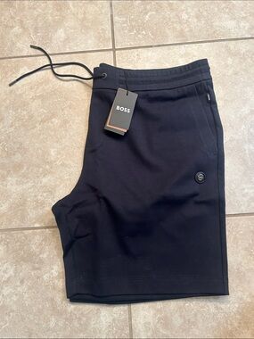 BOSS Navy Men's Drawstring Athletic Shorts NWT